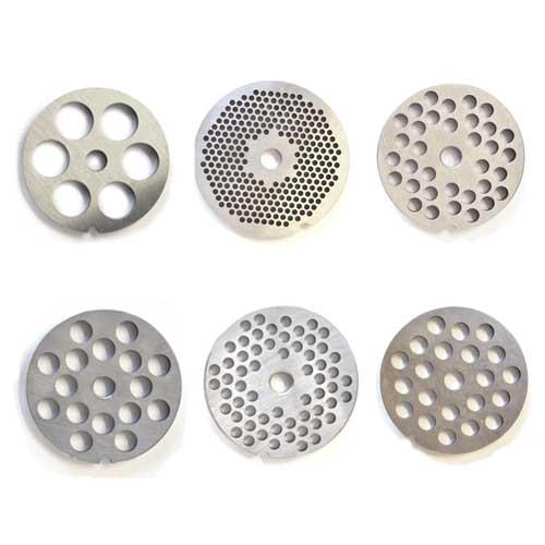 European Style #22 Hard Steel, Hubless  Meat Grinder Machine Plate - 18 mm